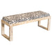 Aiden Sled Leg Upholstered Accent Bench Black and White - Bargain Furniture (Detroit, MI)
