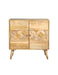 Alyssum Checkered Pattern 2-door Accent Cabinet Natural - Bargain Furniture (Detroit, MI)