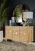 Alyssum Checkered Pattern 3-door Accent Cabinet Natural - Bargain Furniture (Detroit, MI)