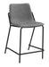 Earnest Solid Back Upholstered Counter Height Stools Grey and Black (Set of 2) - Bargain Furniture (Detroit, MI)