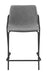 Earnest Solid Back Upholstered Counter Height Stools Grey and Black (Set of 2) - Bargain Furniture (Detroit, MI)