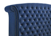 Melody Eastern King Wingback Upholstered Bed Pacific Blue - Bargain Furniture (Detroit, MI)