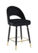 Lindsey Arched Back Upholstered Counter Height Stools Black (Set of 2) - Bargain Furniture (Detroit, MI)
