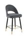 Lindsey Arched Back Upholstered Counter Height Stools Grey (Set of 2) - Bargain Furniture (Detroit, MI)