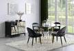 Lindsey Arched Back Upholstered Side Chairs Black (Set of 2) - Bargain Furniture (Detroit, MI)