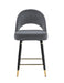 Lindsey Arched Back Upholstered Counter Height Stools Grey (Set of 2) - Bargain Furniture (Detroit, MI)