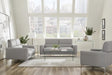 Glenmark Track Arm Upholstered Loveseat Taupe - Bargain Furniture (Detroit, MI)