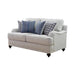 Glenn Recessed Arms Loveseat Light Grey - Bargain Furniture (Detroit, MI)