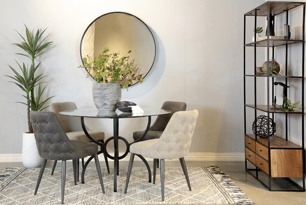 Cosmo Upholstered Curved Back Side Chairs (Set of 2) - Bargain Furniture (Detroit, MI)