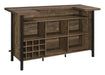 Bellemore Rectangular Storage Bar Unit Rustic Oak - Bargain Furniture (Detroit, MI)