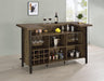 Bellemore Rectangular Storage Bar Unit Rustic Oak - Bargain Furniture (Detroit, MI)
