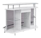 Gideon Crescent Shaped Glass Top Bar Unit with Drawer - Bargain Furniture (Detroit, MI)