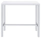 Natividad 5-piece Bar Set White High Gloss and Chrome - Bargain Furniture (Detroit, MI)