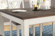 Fortress 7-piece Dining Set Chestnut and Vintage White - Bargain Furniture (Detroit, MI)