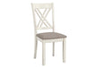 Fortress 7-piece Dining Set Chestnut and Vintage White - Bargain Furniture (Detroit, MI)
