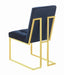 Cisco Tufted Back Side Chairs Ink Blue (Set of 2) - Bargain Furniture (Detroit, MI)