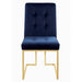 Cisco Tufted Back Side Chairs Ink Blue (Set of 2) - Bargain Furniture (Detroit, MI)