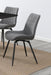 Diggs Upholstered Tufted Swivel Dining Chairs Grey and Gunmetal (Set of 2) - Bargain Furniture (Detroit, MI)