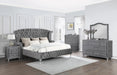 Deanna Eastern King Tufted Upholstered Bed Grey - Bargain Furniture (Detroit, MI)