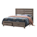 Brantford Eastern King Panel Bed Barrel Oak - Bargain Furniture (Detroit, MI)