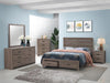 Brantford Eastern King Panel Bed Barrel Oak - Bargain Furniture (Detroit, MI)