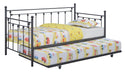 Nocus Spindle Metal Twin Daybed with Trundle - Bargain Furniture (Detroit, MI)
