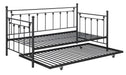 Nocus Spindle Metal Twin Daybed with Trundle - Bargain Furniture (Detroit, MI)