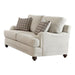 Glenn Cushion Back Loveseat Light Grey - Bargain Furniture (Detroit, MI)