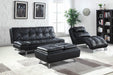 Dilleston Upholstered Chaise Black - Bargain Furniture (Detroit, MI)