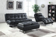 Dilleston Upholstered Chaise Black - Bargain Furniture (Detroit, MI)