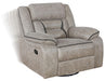 Greer Upholstered Tufted Back Glider Recliner - Bargain Furniture (Detroit, MI)