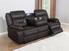 Greer Upholstered Tufted Back Motion Sofa - Bargain Furniture (Detroit, MI)