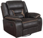Greer Upholstered Tufted Back Glider Recliner - Bargain Furniture (Detroit, MI)