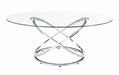 Warren 3-piece Occasional Set Chrome and Clear - Bargain Furniture (Detroit, MI)