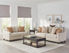 Christine Upholstered Cushion Back Loveseat Beige - Bargain Furniture (Detroit, MI)