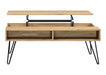 Fanning Lift Top Storage Coffee Table Golden Oak and Black - Bargain Furniture (Detroit, MI)