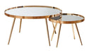 Kaelyn 2-piece Mirror Top Nesting Coffee Table Mirror and Gold - Bargain Furniture (Detroit, MI)