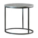 Lainey Faux Marble Round Top End Table Grey and Gunmetal - Bargain Furniture (Detroit, MI)