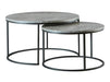 Lainey Round 2-piece Nesting Coffee Table Grey and Gunmetal - Bargain Furniture (Detroit, MI)