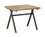 Colmar 3-piece Trestle Occasional Table Set Golden Oak and Gunmetal - Bargain Furniture (Detroit, MI)