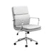 Ximena Standard Back Upholstered Office Chair White - Bargain Furniture (Detroit, MI)