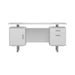 Lawtey Floating Top Office Desk Weathered Grey - Bargain Furniture (Detroit, MI)