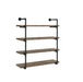 Elmcrest 40-inch Wall Shelf Black and Grey Driftwood - Bargain Furniture (Detroit, MI)