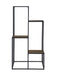 Rito 4-tier Display Shelf Rustic Brown and Black - Bargain Furniture (Detroit, MI)