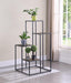 Rito 4-tier Display Shelf Rustic Brown and Black - Bargain Furniture (Detroit, MI)