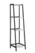 Pinckard 4-shelf Ladder Bookcase Grey Stone and Black - Bargain Furniture (Detroit, MI)