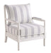 Blanchett Upholstered Accent Chair with Spindle Accent White and Navy - Bargain Furniture (Detroit, MI)