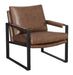 Rosalind Upholstered Accent Chair with Removable Cushion Umber Brown and Gunmetal - Bargain Furniture (Detroit, MI)