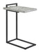 Maxwell C-shaped Accent Table Cement and Gunmetal - Bargain Furniture (Detroit, MI)