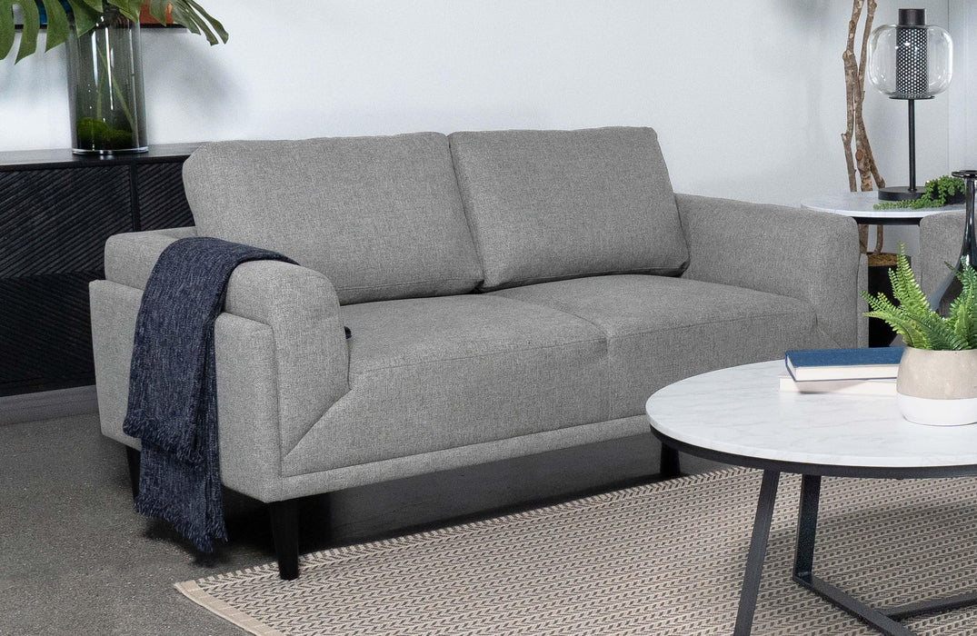 Rilynn Upholstered Track Arms Loveseat - Bargain Furniture (Detroit, MI)